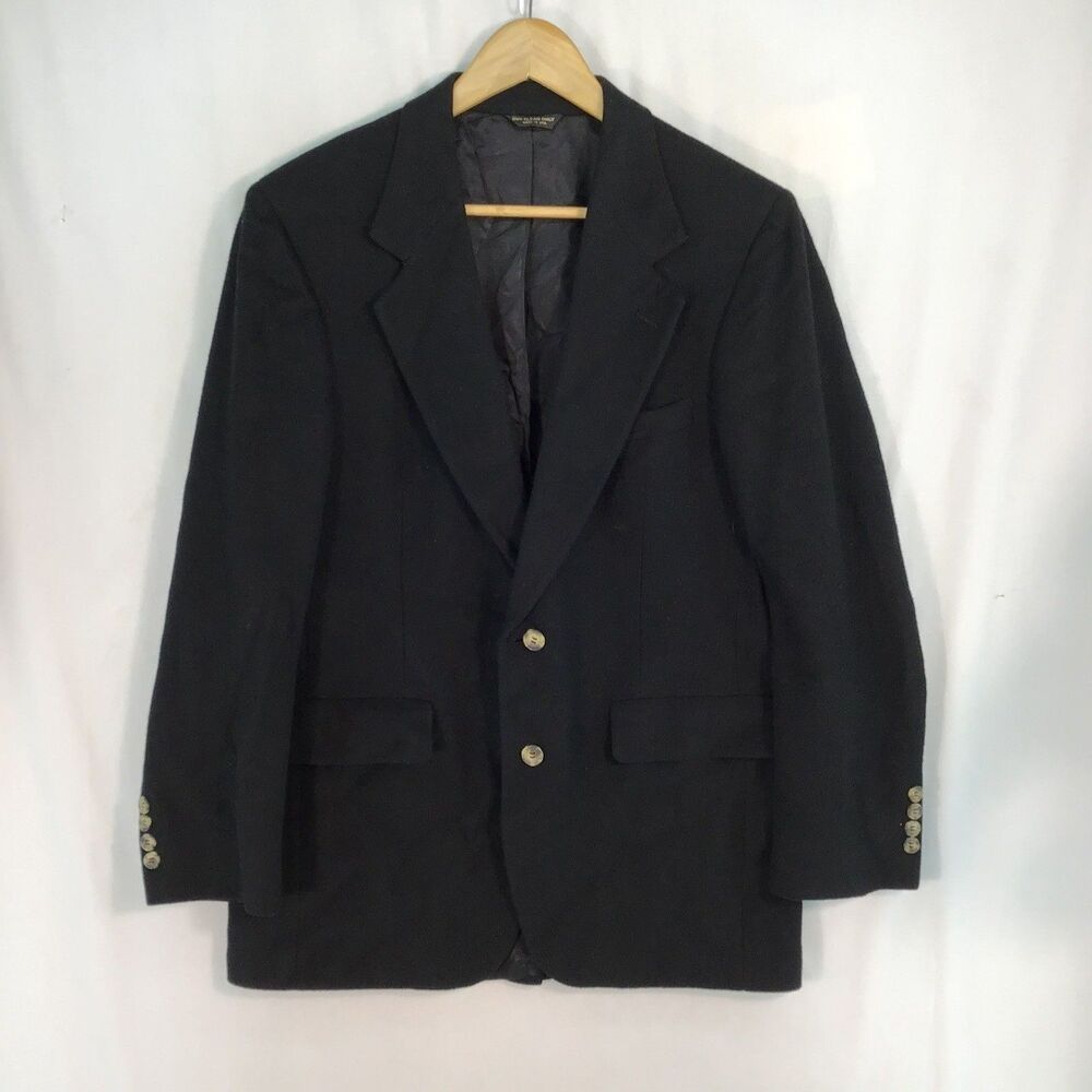 Bill Blass BLACK BLAZER SPORTSCOAT 42 Reg Soft Jacket 100% Camel Hair USA Made